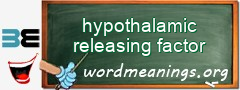 WordMeaning blackboard for hypothalamic releasing factor